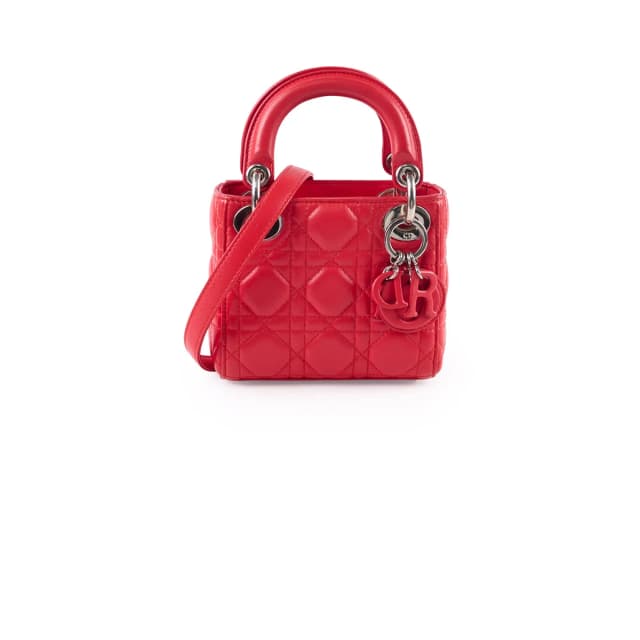 Lady Dior Micro Red in Red Lambskin from The Purse Affair, photo 1 of 1