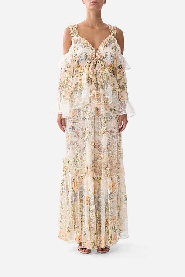 Camilla eBoutique WAISTBAND RUFFLE HEM SKIRT TWILIGHT IN ISTANBUL, image 1 of 1 from CAMILLA