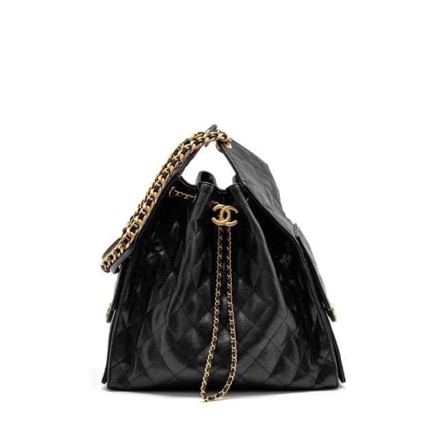Chanel Medium 25 Bag Caviar Black GHW (Microchip) in Black Caviar leather from EMIER, photo 1 of 1