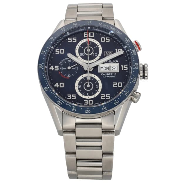 TAG Heuer Carrera CV2A1V 43mm Stainless Steel Watch from H&T, photo 1 of 1