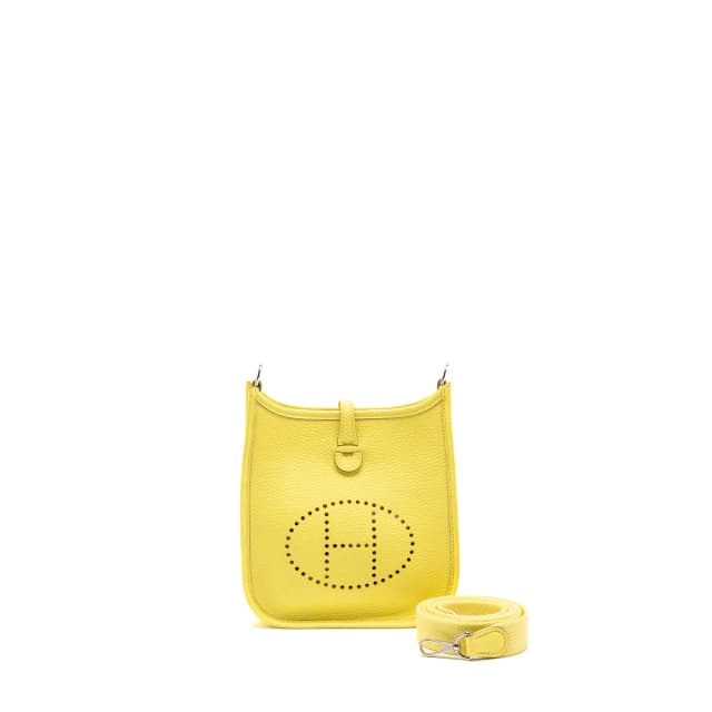 Hermès Mini Evelyne Clemence Limoncello SHW Stamp W in Clemence leather from EMIER, photo 1 of 1