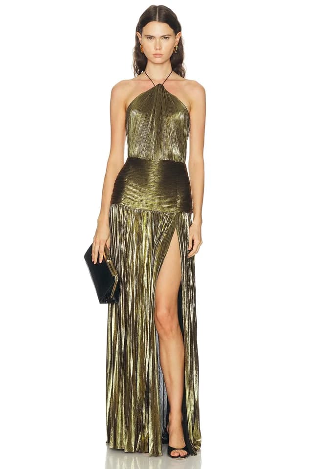 retrofete Thalia Dress in Metallic, image 1 of 1 from FWRD