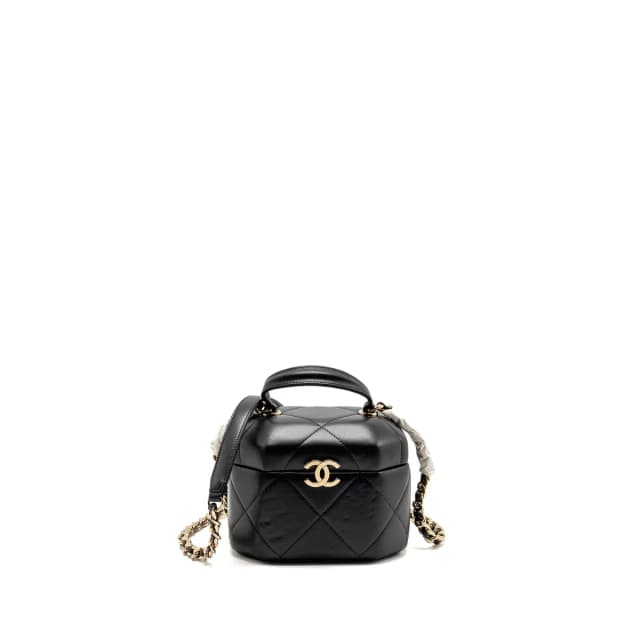 Chanel Top Handle Vendome Small Vanity Case Lambskin Black LGHW (Microchip) in Black Lambskin from EMIER, photo 1 of 1