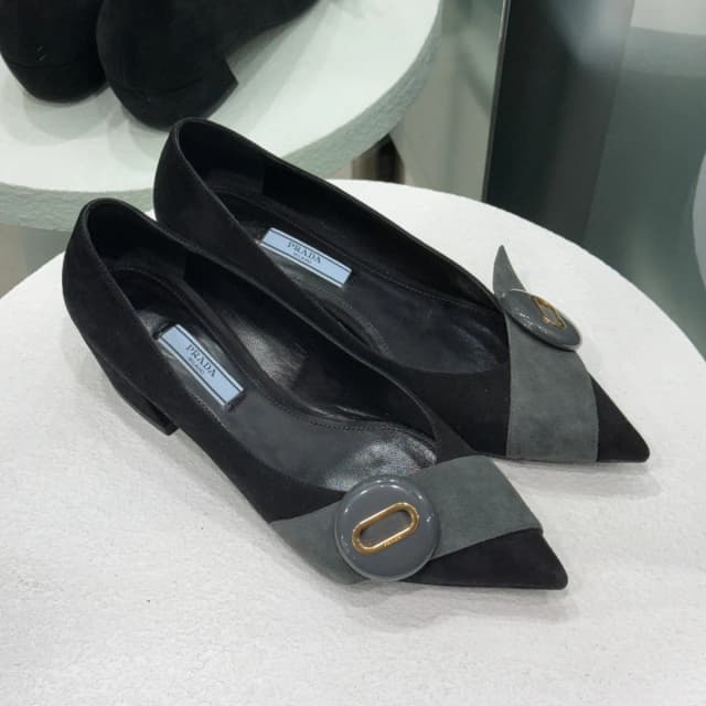 Prada Mules Sz 37 in Black Suede from Revivre Luxury Consignment, photo 1 of 1