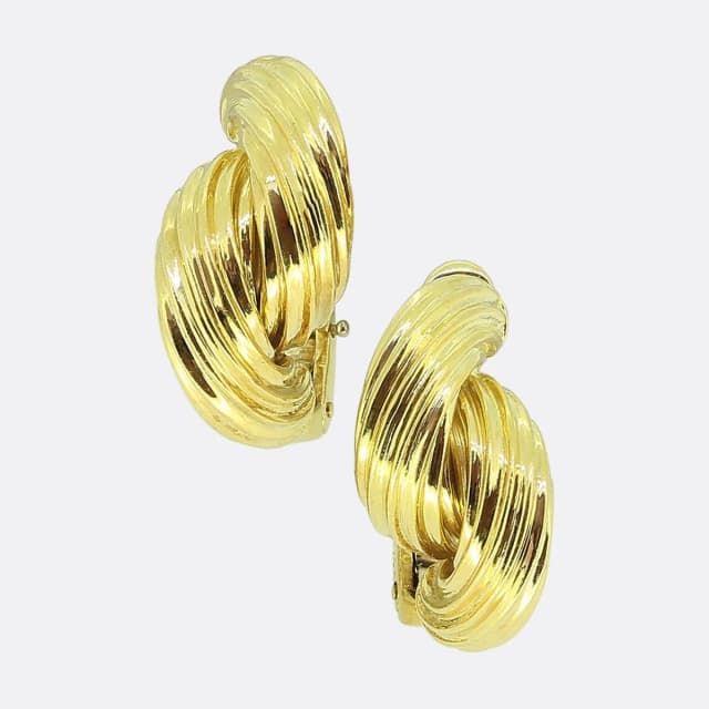 Boucheron Vintage Textured Earrings from The Vintage Jeweller, photo 1 of 1