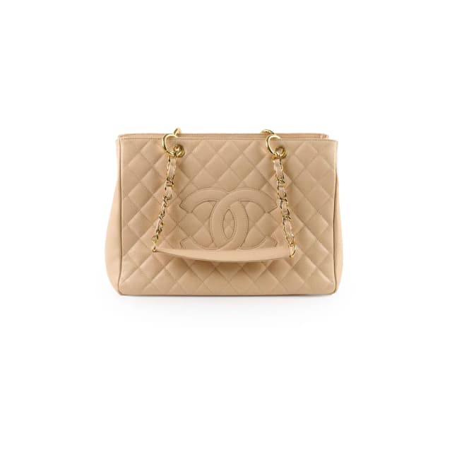 Chanel GST Grand Shopping Tote Beige Caviar GHW in Beige Caviar leather from The Purse Affair, photo 1 of 1