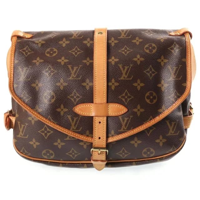 Louis Vuitton Monogram Saumur 30 Shoulder Bag Brown Leather Gold in Brown Leather from The Reluxe, photo 1 of 1