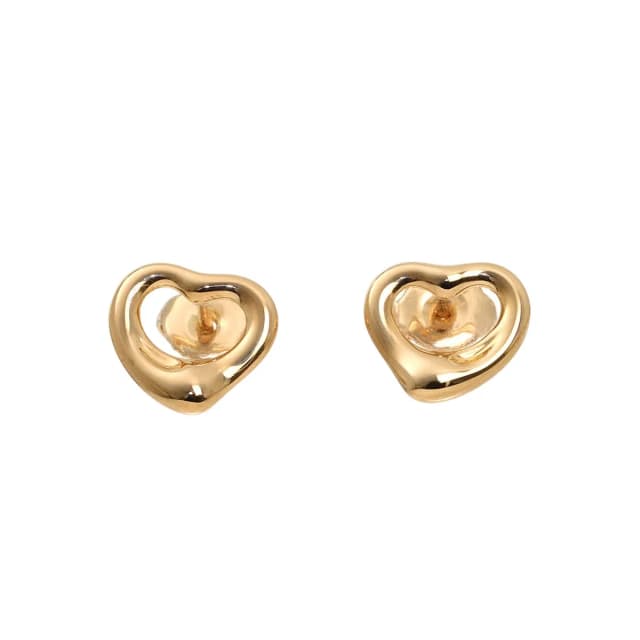 Tiffany & Co. Open Heart Earrings 18k Pink Gold 750 Diamond in Pink from The Reluxe, photo 1 of 1