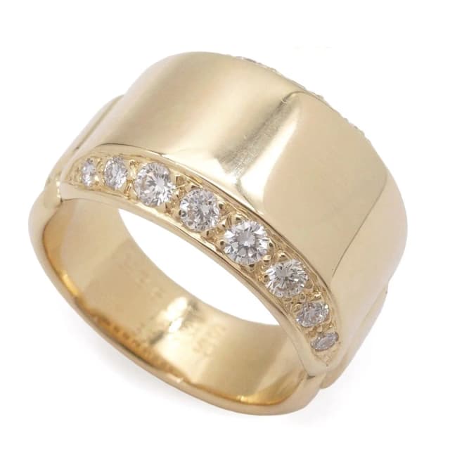 Hermès Belt Motif Ring Yellow Gold Diamond 56 in Yellow from The Reluxe, photo 1 of 1