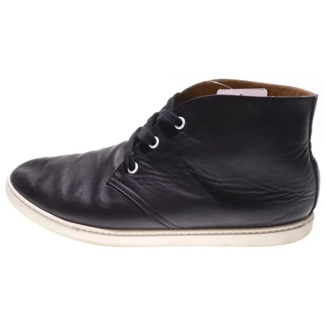 Hermès Ex-Libris Leather Lace-Up Low-Cut Sneakers Black in Black Leather from The Reluxe, photo 1 of 1