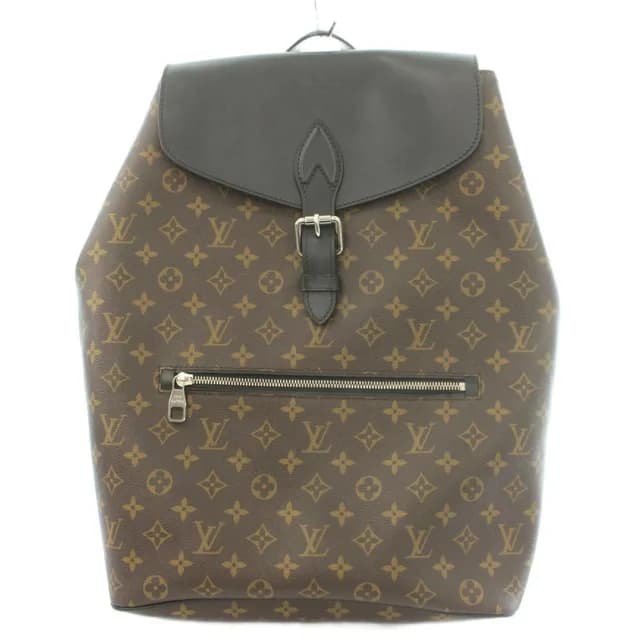 Louis Vuitton Monogram Macassar Parc Backpack Canvas Logo Contrast Brown Black in Black Canvas from The Reluxe, photo 1 of 1