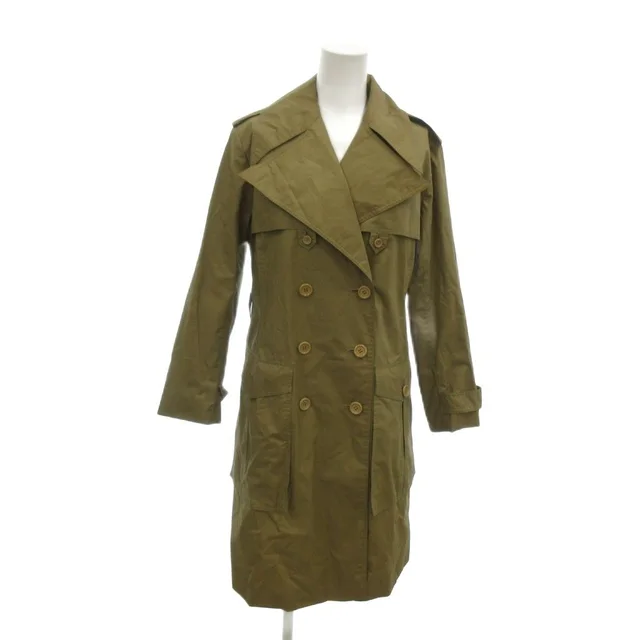 Saint Laurent Trench Coat Sanyo Double Breasted Gun Flap Long Beige in Beige from The Reluxe, photo 1 of 1
