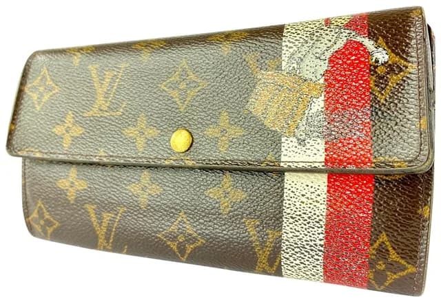 Louis Vuitton Rare Groom Bellboy Porte Tresor Sarah Long Wallet 6LVa1117 in Canvas from Bagriculture, photo 1 of 1