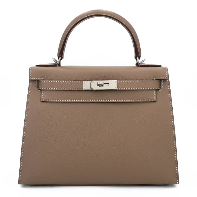Hermès Kelly 28 Sellier Etoupe (18) in Taupe Epsom leather from Ginza Xiaoma, photo 1 of 1