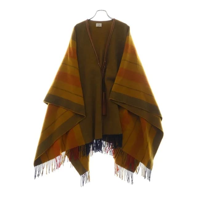 Hermès Rocabar Tassel Poncho Wool Cashmere Yellow in Yellow Cashmere from The Reluxe, photo 1 of 1