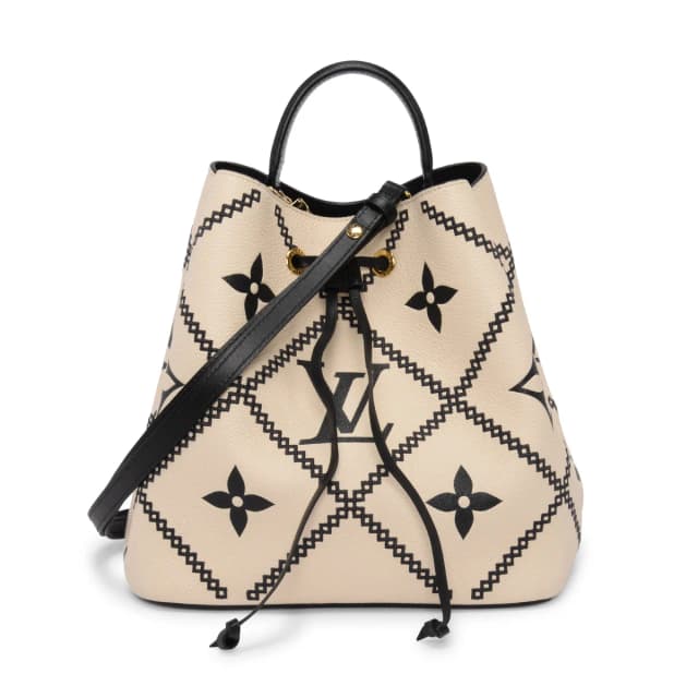 Louis Vuitton Empreinte Monogram Giant Broderies Neonoe MM in Cream & Black from Blue Spinach, photo 1 of 1