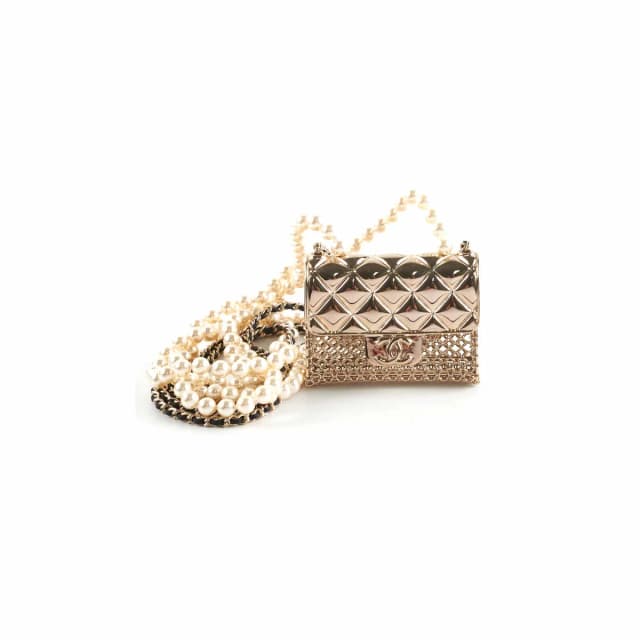 Chanel Flap Bag with Chain Pearls Costume Jewellery from The Purse Affair, photo 1 of 1