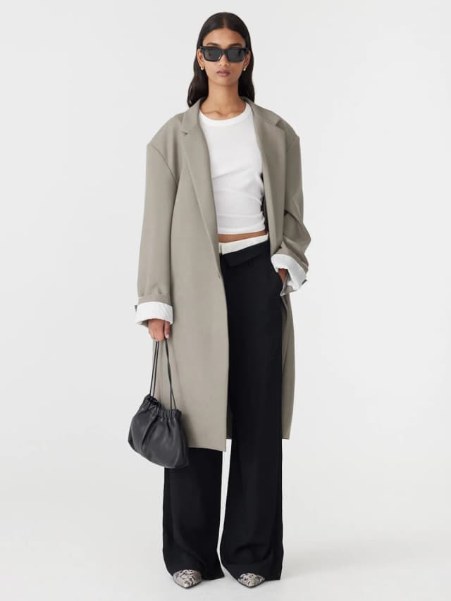 Bassike Soft Tailored Longerline Jacket, image 1 of 1 from bassike
