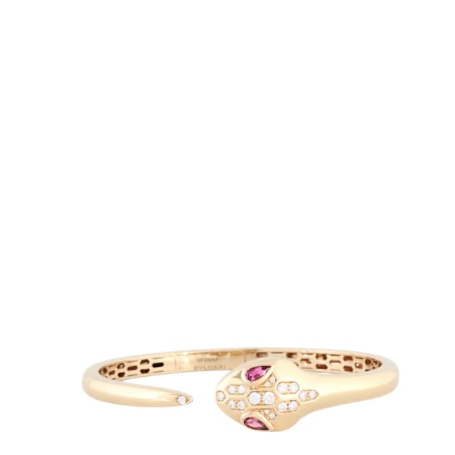 Bvlgari Serpenti Seduttori Rubellite Diamond 18k Rose Gold Bracelet in Pink from Luxe.It.Fwd, photo 1 of 1