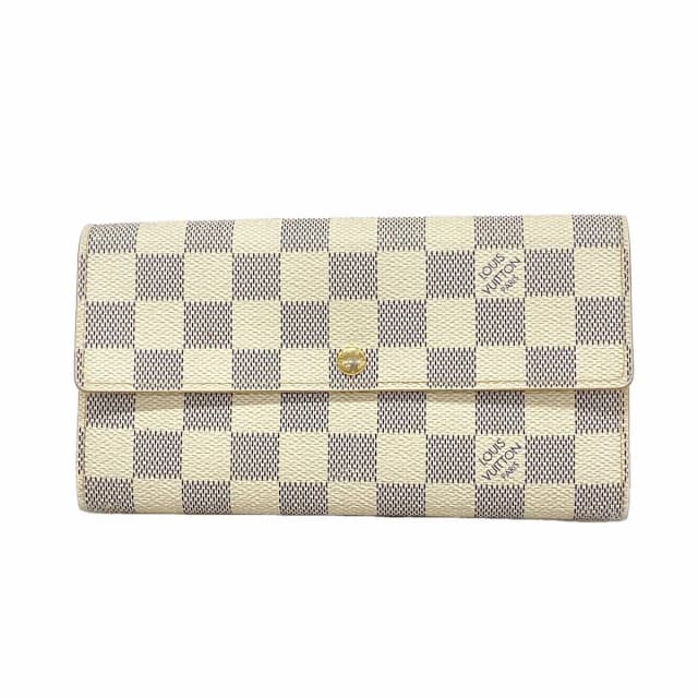 Louis Vuitton Wallet Damier Azur Portefeuille Sarah White in White from The Reluxe, photo 1 of 1