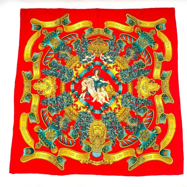 Hermès Scarf Carre 90 Silk Europe Goddess Children in Silk from The Reluxe, photo 1 of 1