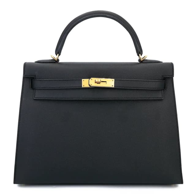 Hermès Kelly 32 Sellier Noir (89) in Black Epsom leather from Ginza Xiaoma, photo 1 of 1