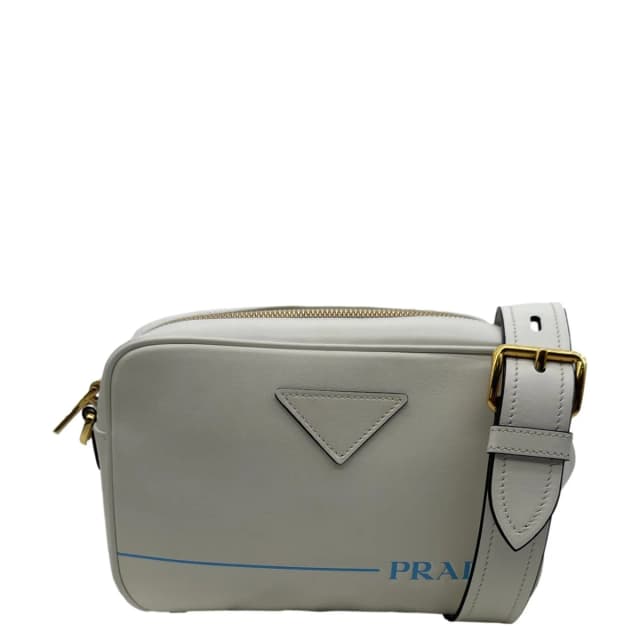 Prada Mirage Leather Camera Crossbody Bag Off White in White Leather from Dallas Designer Handbags, photo 1 of 1