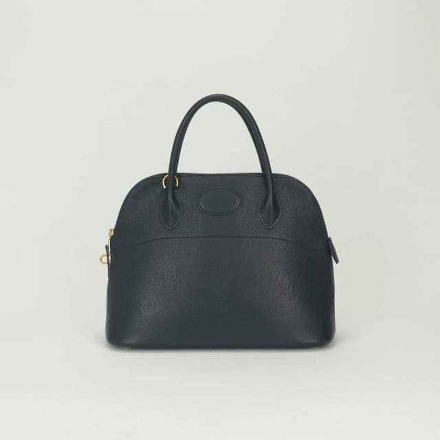 Hermès Bolide 31 Tote Shoulder Bag Chevre Coromandel Blue Indigo Navy Gold 2-Way in Navy Goatskin from The Reluxe, photo 1 of 1