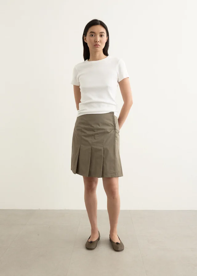 Our Legacy Girdle Skirt in Solaro Sage Tide Cotton Nylon, image 1 of 1 from Incu