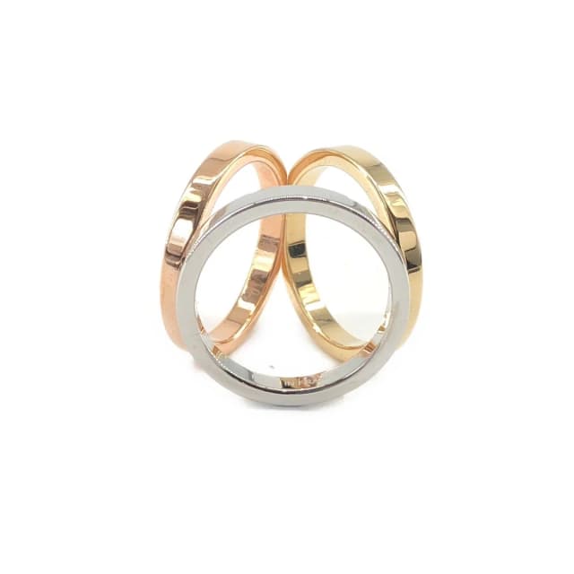 Hermès Trio Scarf Ring Gold Pink Silver in Pink from The Reluxe, photo 1 of 1