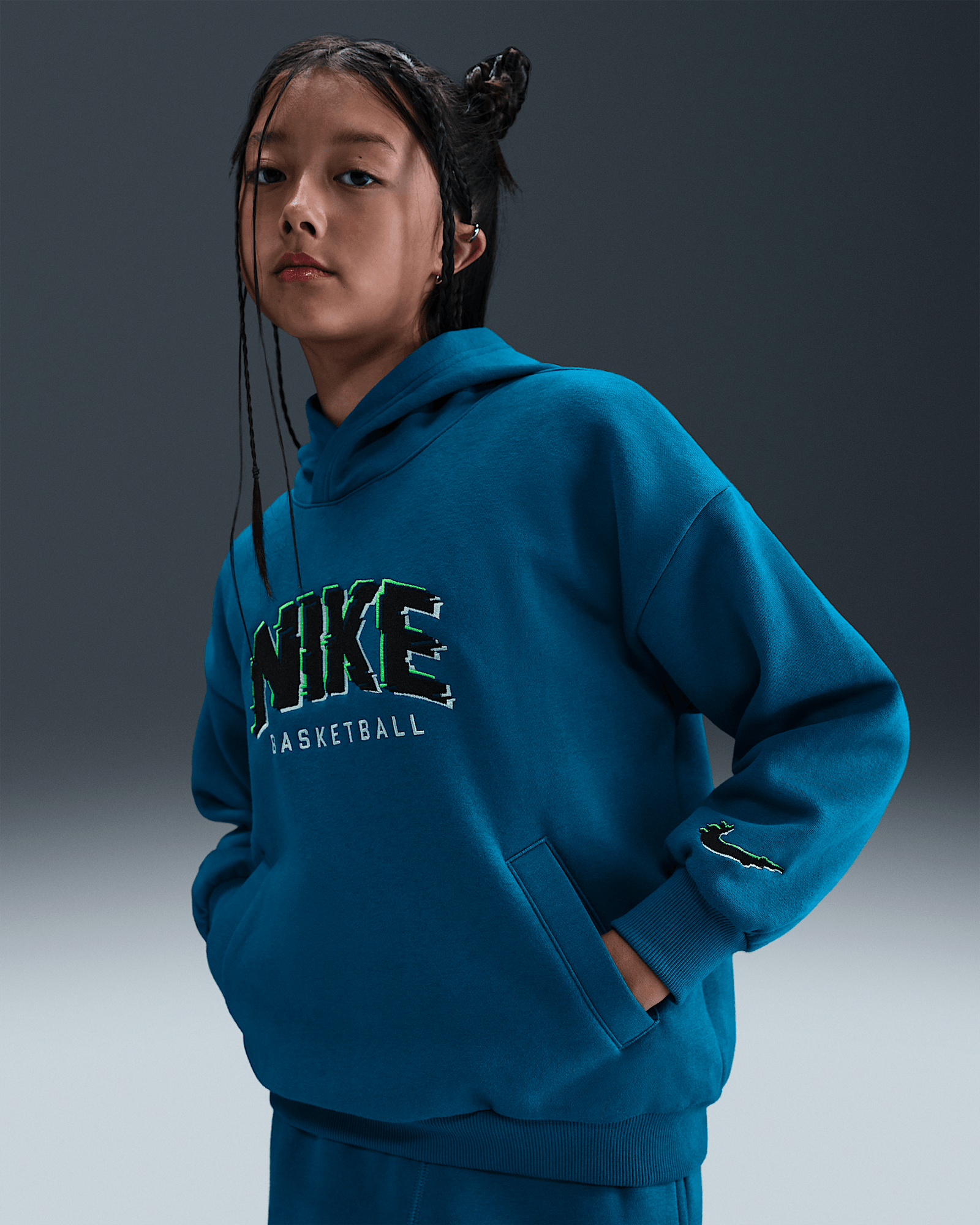 Nike Culture of Basketball in Green Abyss/Black, image 1 of 1 from Nike