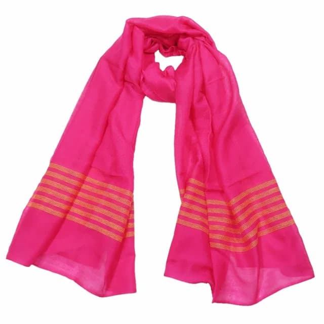 Hermès Cashmere Silk Large Shawl Plume Stitching Scarf Pink in Pink Silk from The Reluxe, photo 1 of 1