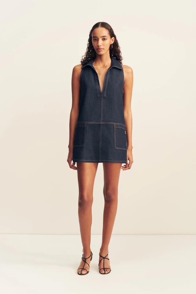 Shona Joy RITA COLLARED SHIFT MINI DRESS, image 1 of 1 from Shona Joy