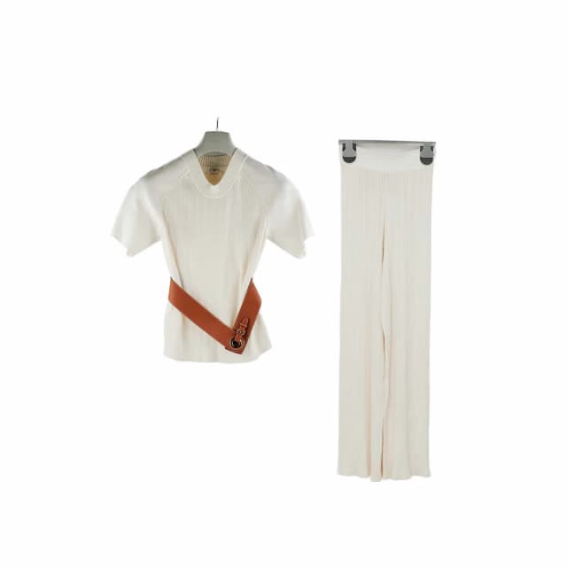 Hermès Top & Pants Set Ivory Size 34 in White from The Purse Affair, photo 1 of 1