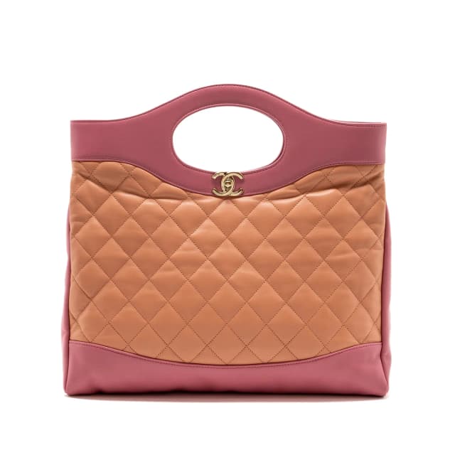 Chanel Large 31 Bag Calfskin Pink LGHW in Pink Calfskin from EMIER, photo 1 of 1