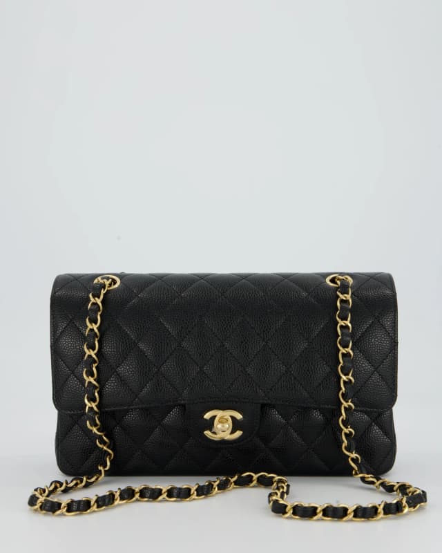 Chanel Black Classic Medium Double Flap Bag in Black Caviar leather from Sellier, photo 1 of 1