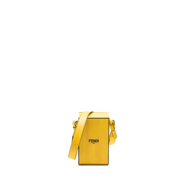 Fendi Vertical box bag calfskin yellow GHW in Yellow Calfskin from EMIER, photo 1 of 1