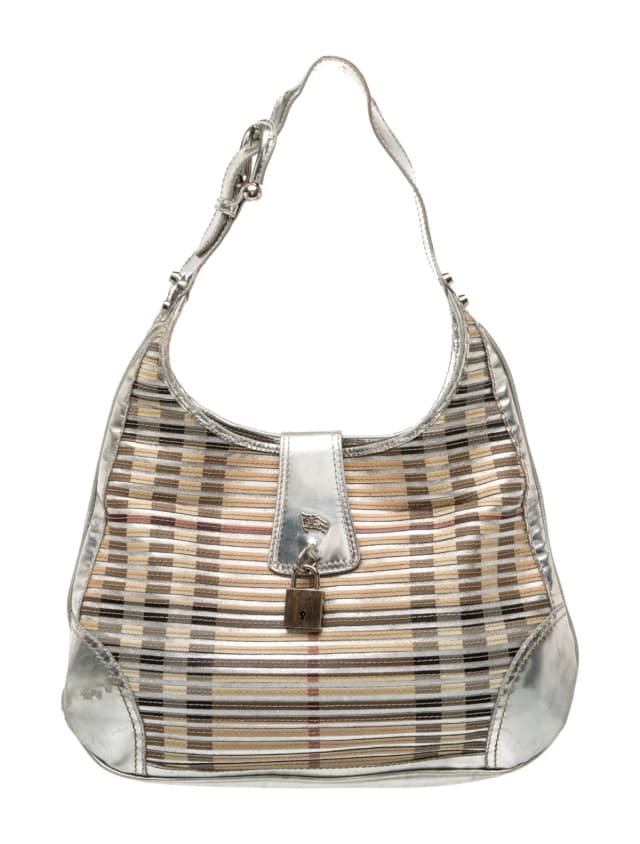 Burberry House Check Shoulder Bag in brown|red Canvas from The RealReal, photo 1 of 1