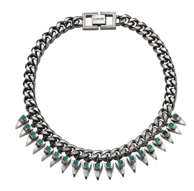 MAWI Fang Spike Necklace, Hematite in Hematite, image 1 of 1 from Cultstatus