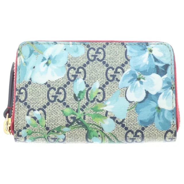 Gucci GG Blooms Compact Wallet Floral Bifold Blue Beige in Beige from The Reluxe, photo 1 of 1