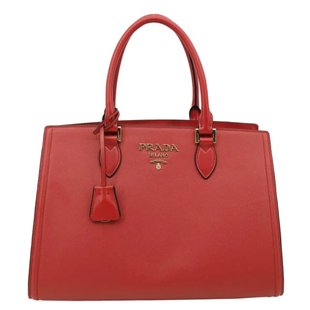 Prada Saffiano Leather Tote Bag Red in Red Saffiano leather from Dallas Designer Handbags, photo 1 of 1