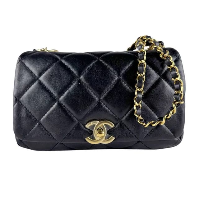 Chanel Shoulder Bag Black in Black Lambskin from The Reluxe, photo 1 of 1