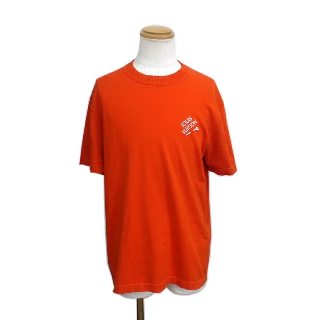 Louis Vuitton Knit Crew Neck Signature Cotton M Short Sleeve Red in Red from The Reluxe, photo 1 of 1
