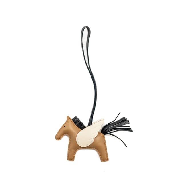 Hermès Rodeo Pegase PM Bag Charm Nata/Chai/Black Stamp Z in Black Leather from EMIER, photo 1 of 1