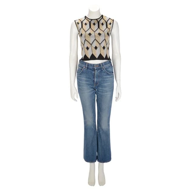 Celine Dylan Flared Jeans 27 in Blue Denim from Blue Spinach, photo 1 of 1