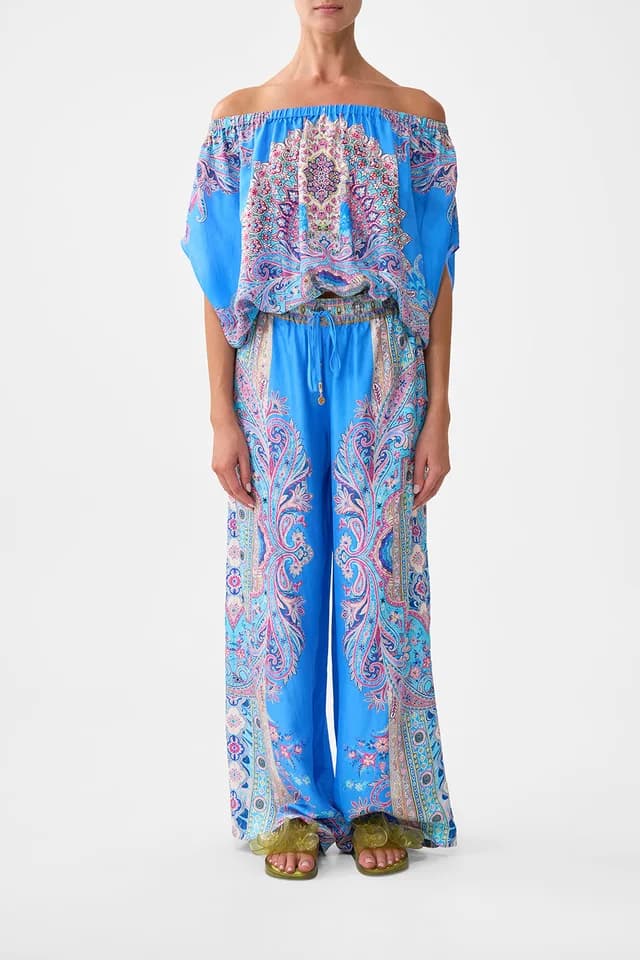 Camilla eBoutique OFF SHOULDER ELASTIC TOP FOOTSTEPS IN FOLKLORE, image 1 of 1 from CAMILLA