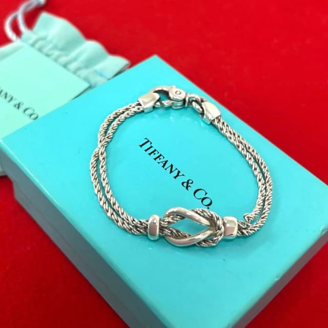 Tiffany & Co. Box Double Rope Center Knot Bracelet 925 Sterling Silver in Silver from The Reluxe, photo 1 of 1