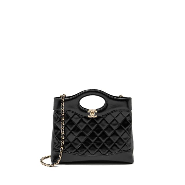 Chanel Mini 31 bag shiny lambskin black LGHW (microchip) in Black Lambskin from EMIER, photo 1 of 1