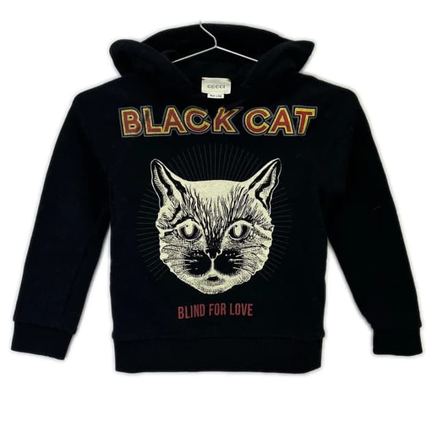 Gucci Black Cat Hoodie in Black from The Reluxe, photo 1 of 1