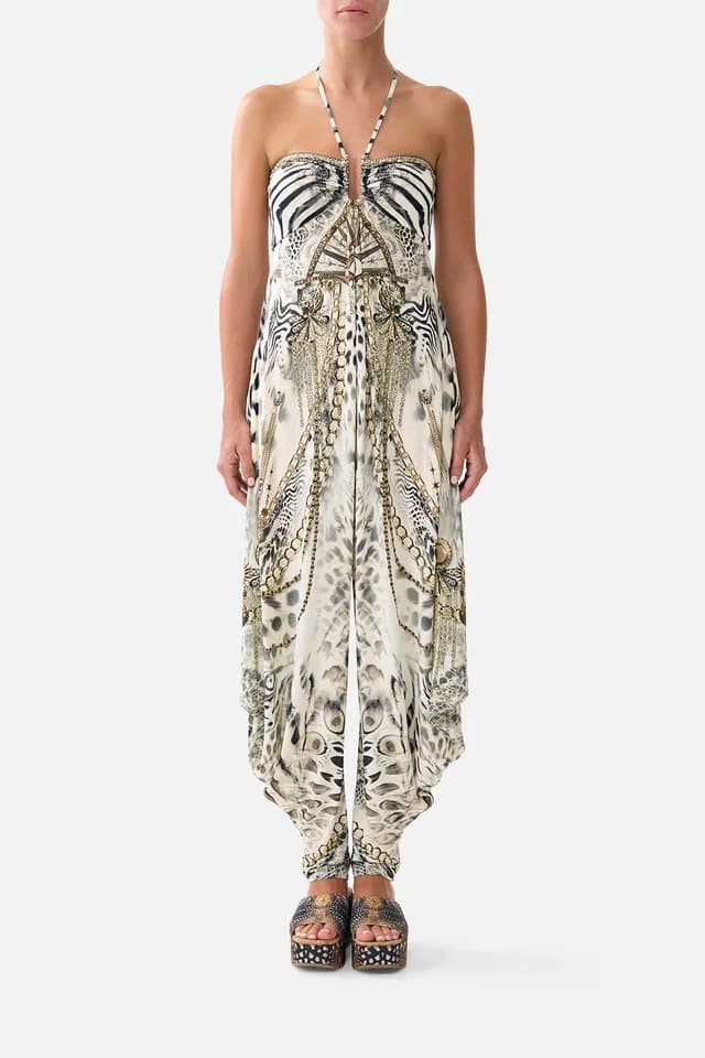 Camilla eBoutique DRAPED PANT JUMPSUIT WITH HARDWARE LADY LIONHEART, image 1 of 1 from CAMILLA